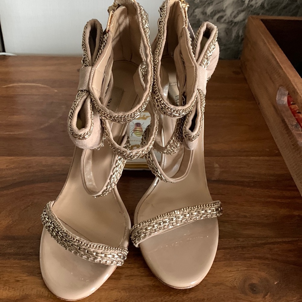 Valentino Stiletto Heels w/Chain Trim Bow
